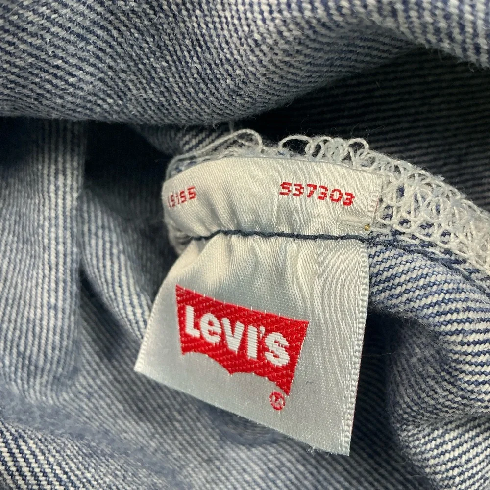 Y2K Levi’s 501 XX button fly straight leg dark/medium wash jeans 34 x 29